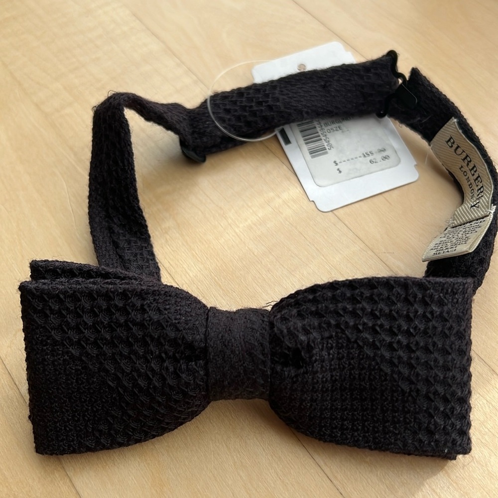 Authentic Burberry Wool/Silk Bow Tie